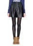 Main View - Click To Enlarge - ISABEL MARANT ÉTOILE - 'Jervis' smocked faux leather shorts