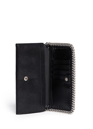 Figure View - Click To Enlarge - STELLA MCCARTNEY - 'Falabella' chain border flap continental wallet