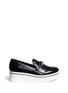 Main View - Click To Enlarge - STELLA MCCARTNEY - 'Binx Falabella' whipstitch chain faux leather platform loafers