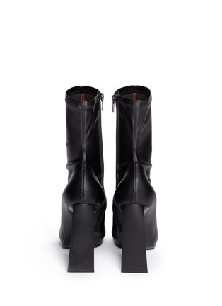Back View - Click To Enlarge - STELLA MCCARTNEY - Triangle block heel mid calf boots