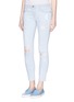 Front View - Click To Enlarge - CURRENT/ELLIOTT - 'The Stiletto' ripped cropped jeans
