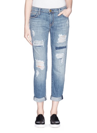 Main View - Click To Enlarge - CURRENT/ELLIOTT - 'The Fling' repaired ripped jeans