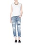 Figure View - Click To Enlarge - CURRENT/ELLIOTT - 'The Fling' repaired ripped jeans