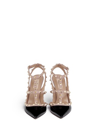 Figure View - Click To Enlarge - VALENTINO GARAVANI - 'Rockstud' caged patent leather pumps