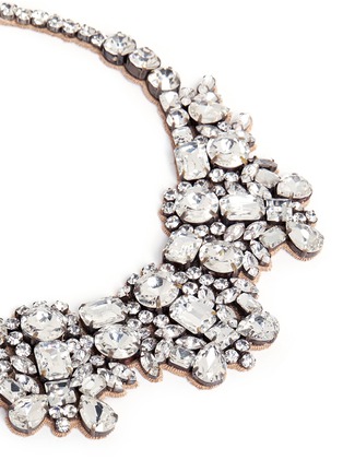 Detail View - Click To Enlarge - VALENTINO GARAVANI - Satin back strass necklace