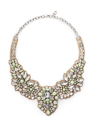 Main View - Click To Enlarge - VALENTINO GARAVANI - Satin back opal strass necklace