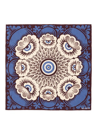 Main View - Click To Enlarge - VALENTINO GARAVANI - Flower eye silk twill scarf