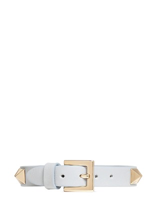 Back View - Click To Enlarge - VALENTINO GARAVANI - 'Rockstud' skinny leather bracelet