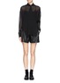 Figure View - Click To Enlarge - T BY ALEXANDER WANG - Sheer silk crepe wrap blouse