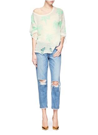 Figure View - Click To Enlarge - WILDFOX COUTURE - Distressed palm tree sweater