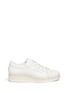 Main View - Click To Enlarge - ACNE STUDIOS - Kobe' perforated tongue leather sneakers