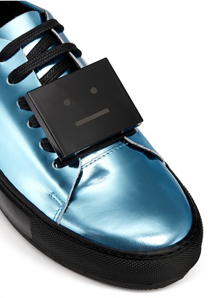 Detail View - Click To Enlarge - ACNE STUDIOS - 'Adriana' robot plate metallic leather sneakers