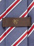 Detail View - Click To Enlarge - CANALI - Colourblock regimental stripe silk tie