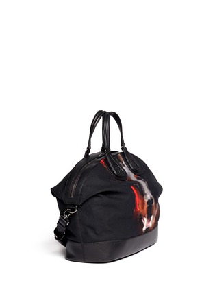 Detail View - Click To Enlarge - GIVENCHY - Doberman printed canvas Nightingale bag