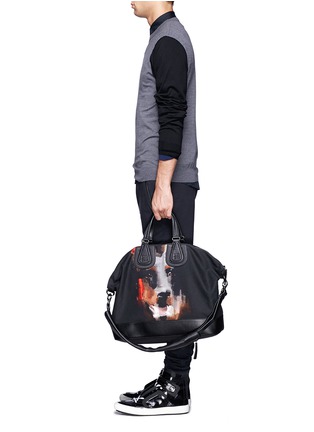 Figure View - Click To Enlarge - GIVENCHY - Doberman printed canvas Nightingale bag
