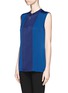 Front View - Click To Enlarge - LANVIN - Grosgrain trim sleeveless satin top