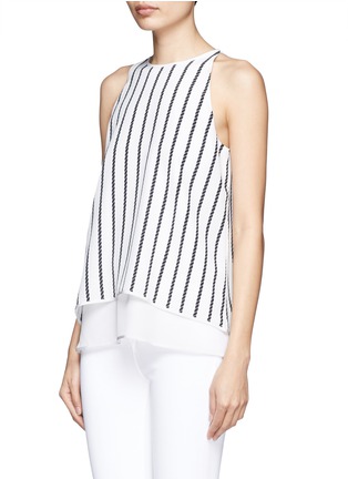 Front View - Click To Enlarge - THEORY - Striped layered tank top