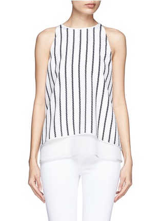 Main View - Click To Enlarge - THEORY - Striped layered tank top