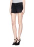 Front View - Click To Enlarge - J BRAND - Raw edged denim shorts