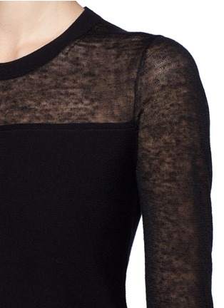 Detail View - Click To Enlarge - THEORY - Ofenia sheer top stretch sweater