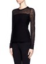 Front View - Click To Enlarge - THEORY - Ofenia sheer top stretch sweater