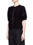 Front View - Click To Enlarge - CHLOÉ - Embroidered trim cotton-silk sweater