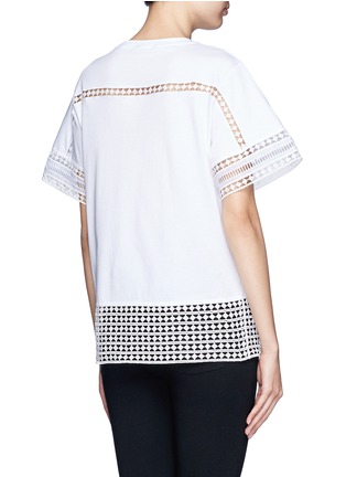 Back View - Click To Enlarge - CHLOÉ - Diamond lace silk organza under layer T-shirt