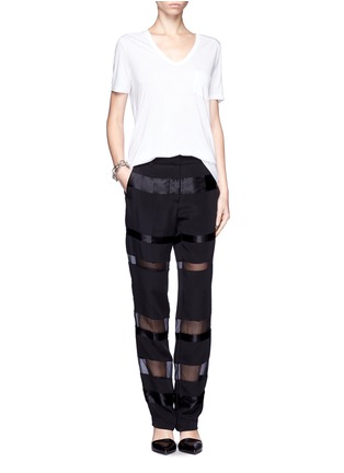 Figure View - Click To Enlarge - 3.1 PHILLIP LIM - Organza-panel grunge pants