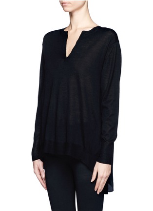 Front View - Click To Enlarge - 3.1 PHILLIP LIM - Silk underlay merino-cashmere top