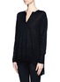 Front View - Click To Enlarge - 3.1 PHILLIP LIM - Silk underlay merino-cashmere top
