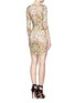 Back View - Click To Enlarge - ALEXANDER MCQUEEN - Printed cutout sleeve dress