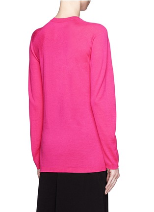 Back View - Click To Enlarge - JIL SANDER - Fleece wool round neck sweater