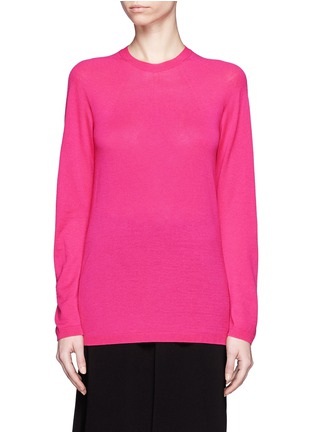 Main View - Click To Enlarge - JIL SANDER - Fleece wool round neck sweater