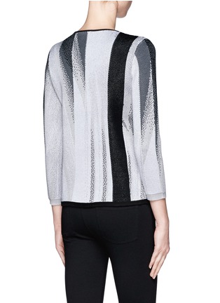 Back View - Click To Enlarge - HELMUT LANG - Tri-colour patterned sweater