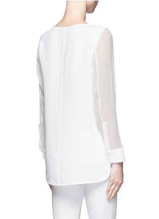 Back View - Click To Enlarge - THEORY - Toska semi-sheer silk sleeve blouse