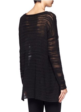 Back View - Click To Enlarge - HELMUT LANG - Open knit angora-blend sweater
