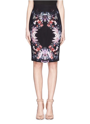 Main View - Click To Enlarge - GIVENCHY - Floral collage print pencil skirt