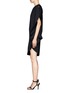 Detail View - Click To Enlarge - MO&CO. EDITION 10 - Asymmetric ruffle sleeve dress