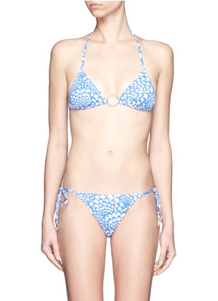 Main View - Click To Enlarge - MELISSA ODABASH - Miami feather print triangle bikini top