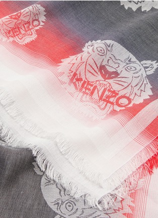 Detail View - Click To Enlarge - KENZO - Tiger dégradé modal-cotton scarf