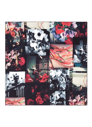 Main View - Click To Enlarge - KENZO - Floral photo print silk scarf