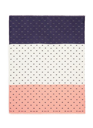 Main View - Click To Enlarge - KENZO - Colourblock eye print modal-silk scarf