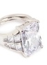 Detail View - Click To Enlarge - CZ BY KENNETH JAY LANE - Emerald cut cubic zirconia statement ring