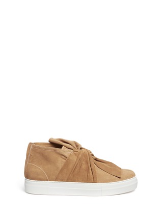 Main View - Click To Enlarge - PORTS 1961 - Knot vamp platform suede sneakers