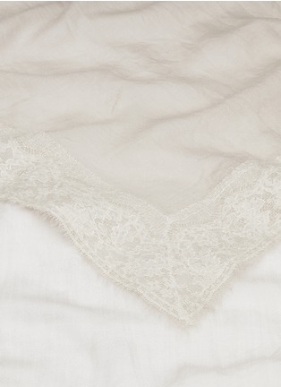 Detail View - Click To Enlarge - FRANCO FERRARI - 'Azeglio' lace border cashmere scarf