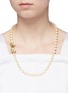 Figure View - Click To Enlarge - MIRIAM HASKELL - Crystal floral clasp Baroque pearl necklace
