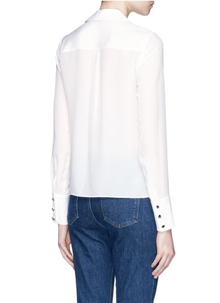 Back View - Click To Enlarge - ALICE & OLIVIA - 'Wilma' Stace Face button silk crepe shirt