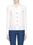 Main View - Click To Enlarge - ALICE & OLIVIA - 'Wilma' Stace Face button silk crepe shirt