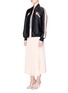 Figure View - Click To Enlarge - ALICE & OLIVIA - 'Essie' pleated crépon midi skirt