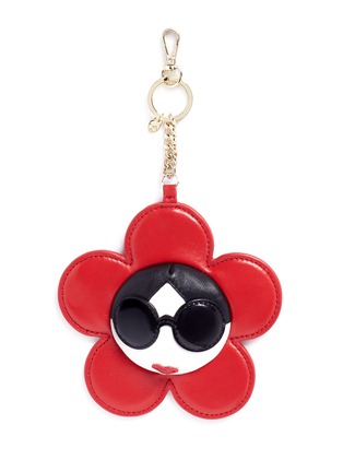 Main View - Click To Enlarge - ALICE & OLIVIA - 'Stace Face' large flower leather coin purse charm